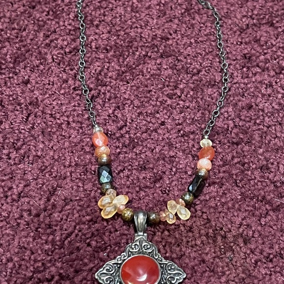 Barse coral and beaded necklace ! - Picture 2 of 2